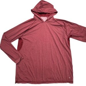 AndersonOrd Performance Hooded Shirt Mens Medium Red Long Sleeve Golf Stretch